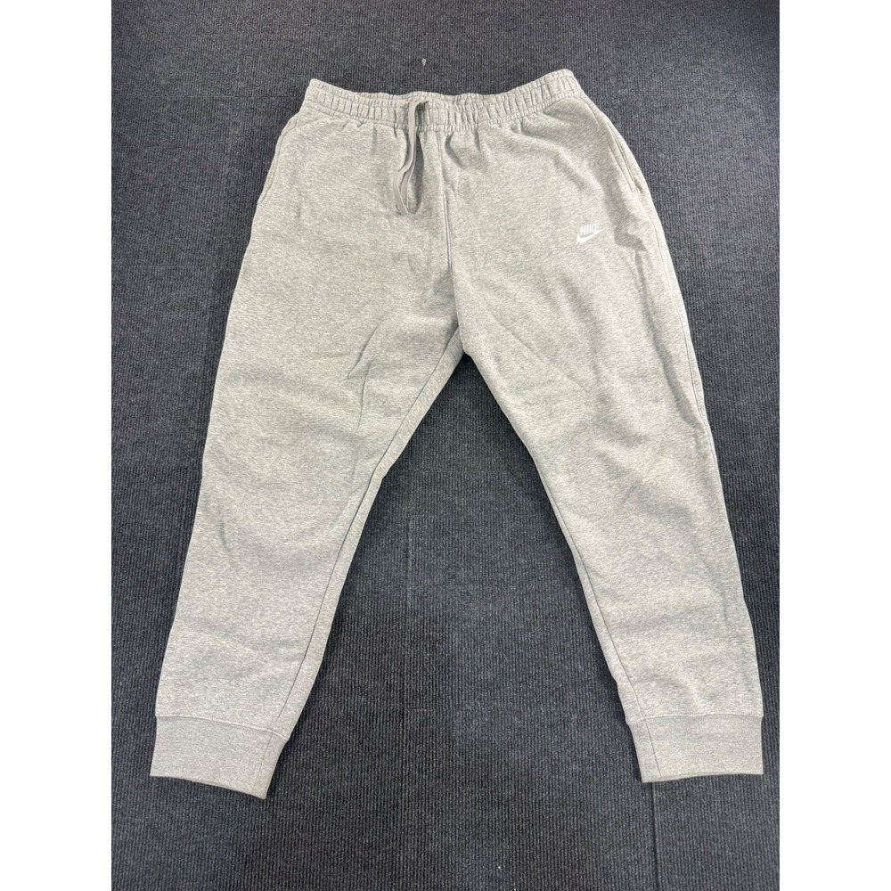 Nike Mens Club Fleece Joggers Heather Grey Sweatpants XL BV2671-063